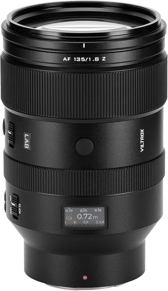 VILTROX 135mm f/1.8 Z, Z Mount AF 135mm F1.8 LAB Z Objektiv, Vollformat Z Mount Medium Teleobjektiv für Z6III Z6II Z7II Z5 Zf