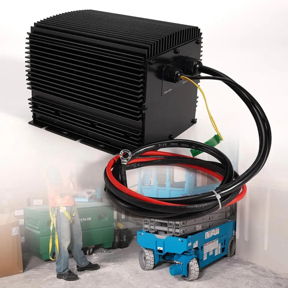 HB600-24B Scissor Lift Battery Charger 24V 25A, Fits for Genie Skyjack JLG Slab Scissor Lifts 24Volt Battery Charger for Moels GS-1930 GS-2632 GS-4047 SJ3219 SJ6832 1930ES 2032ES and More