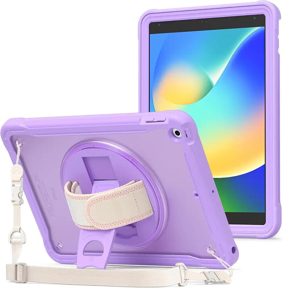 ProCase Rugged Kids Case for iPad 9th/8th/7th Generation 10.2 inch -Purple