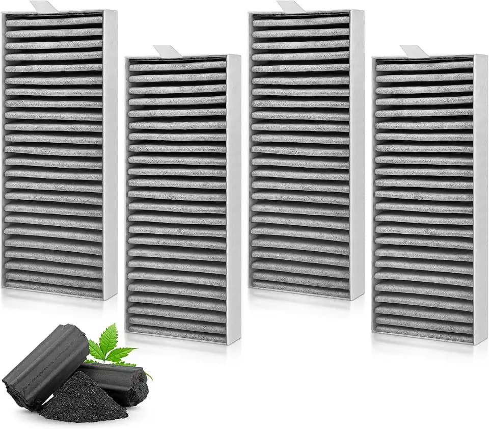Aktivkohlefilter 4er Set - passend für 9001421821 9001563858 / Siemens Studioline HZ9VRCR0 / Bosch HEZ9VRCR0 / Neff Z821VR0 / Gaggenau CA282111 / Constructa CZ9VRCR0 Maße: 195x75x35 mm