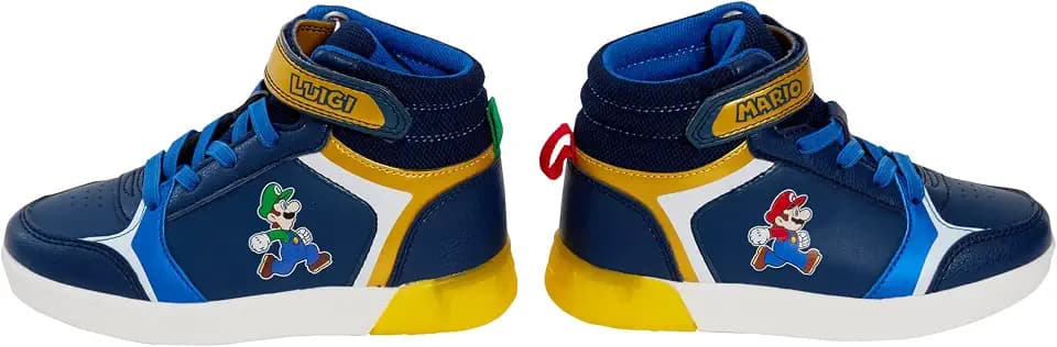 Super Mario Brothers Hi-Top-Sneaker mit Lichtern für Jungen, beleuchtete Sport-Skateschuhe