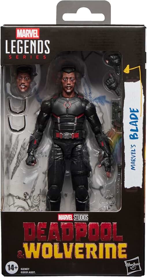 Marvel Legends Series Marvel's Blade, Marvel Studios' Deadpool & Wolverine Movie Collectible 6-Inch Action Figure Gift
