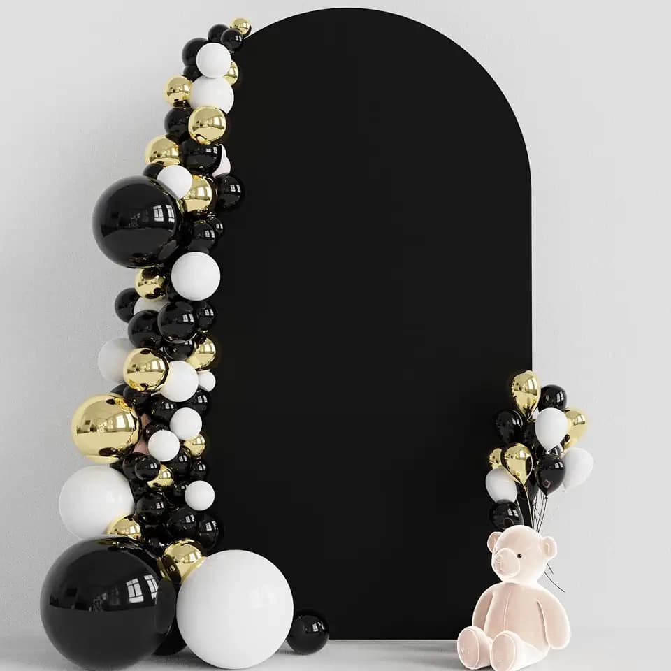 Wokceer 8FT Arch Backdrop Cover Black Arch Covers Strethy Backdrop