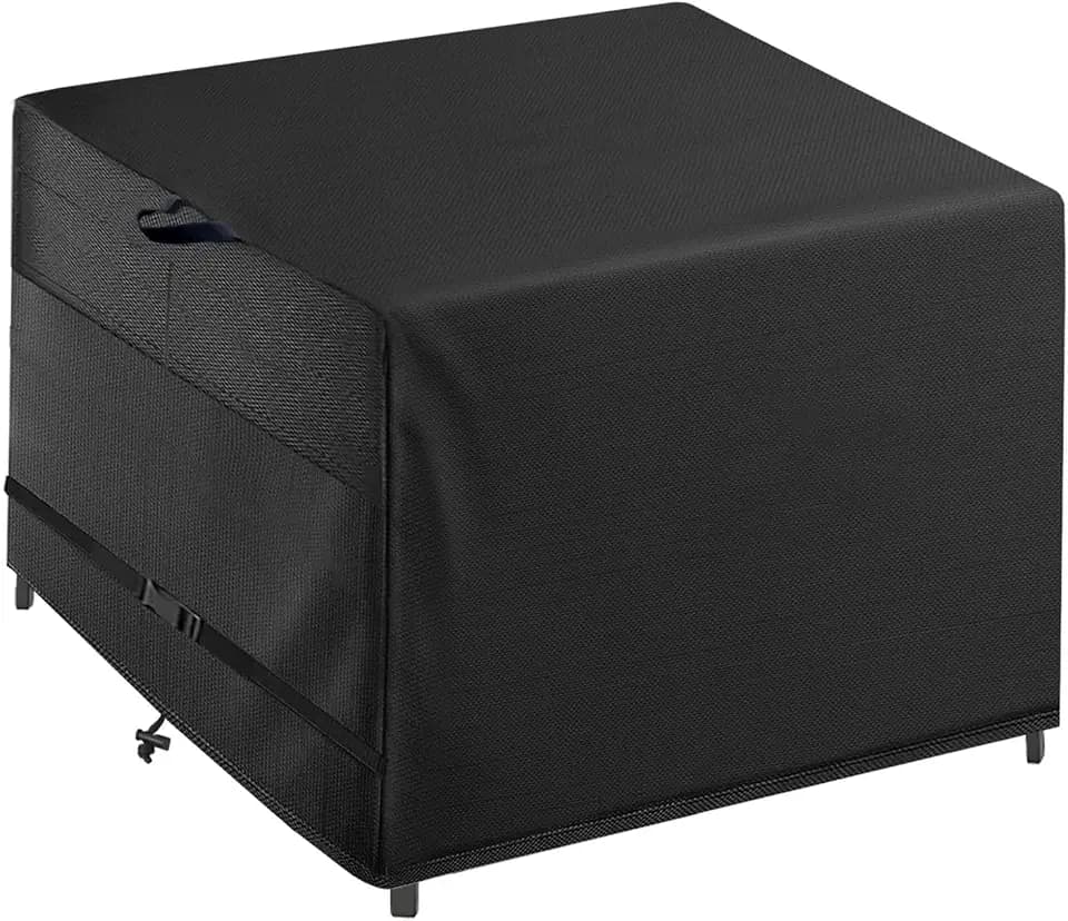 Outdoor Patio Square Table Cover 38 inch Black Heavy Duty Waterproof Cover