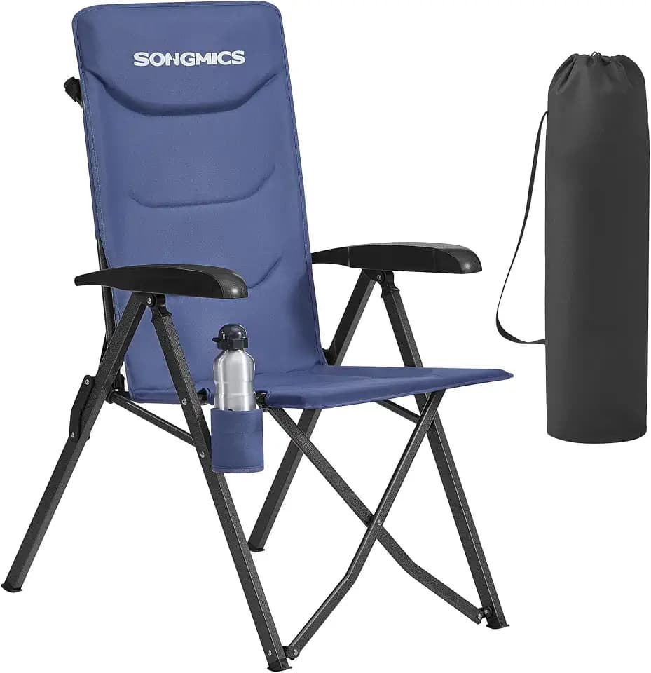 SONGMICS Campingstuhl faltbar, 95°-150° verstellbare Rückenlehne