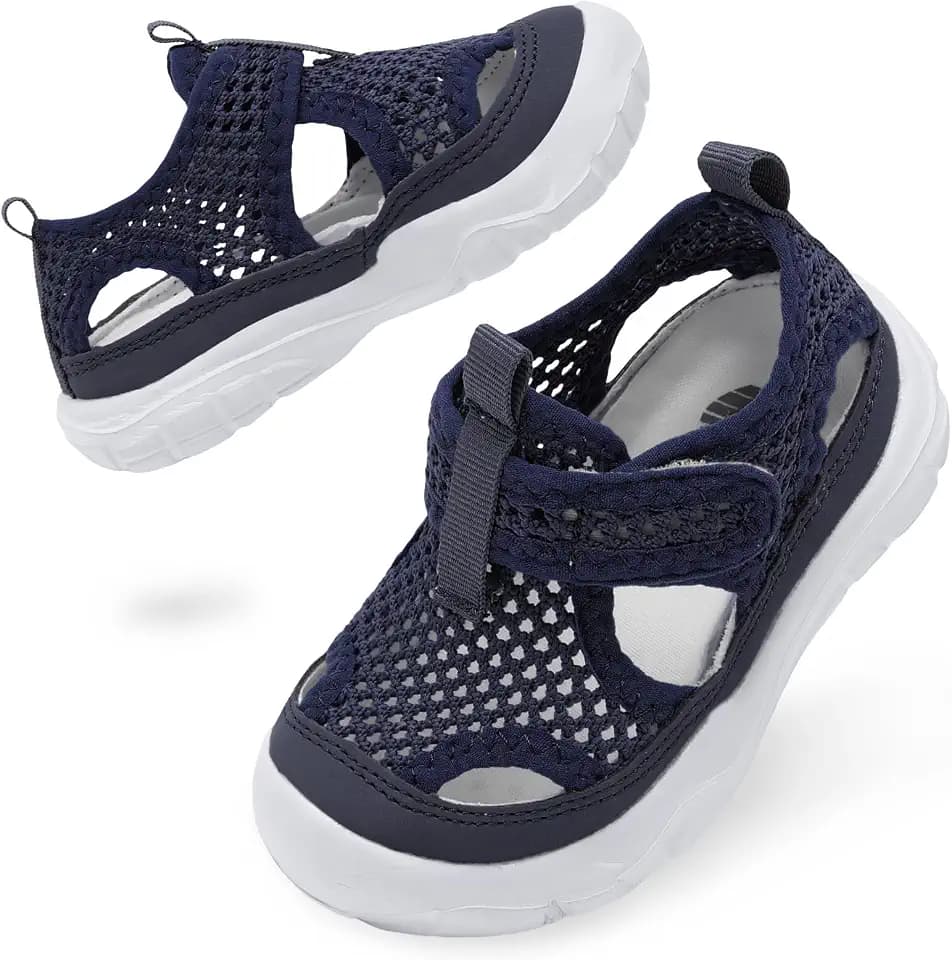 BARERUN Kids Water Shoes Boys Girls Barefoot Aqua Socks for Swim Surf Pool Beach Sport Lightweight Breathable Sandal Athletic Slip-On Sneaker for Toddler Outdoor Indoor