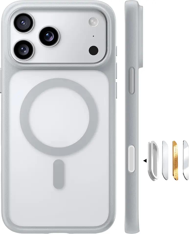 TORRAS Stronger Magnetic & Shockproof for iPhone 17 Pro Max Case Silver