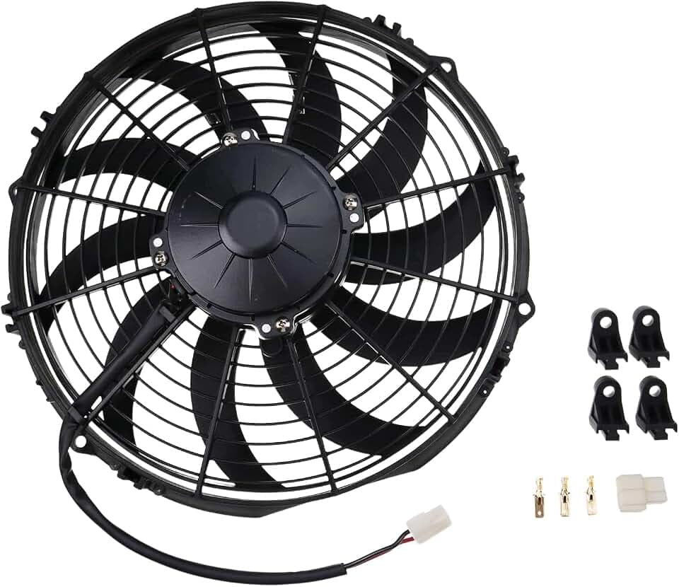 30101504 12V Puller Fan 12" Medium Profile Straight Blade