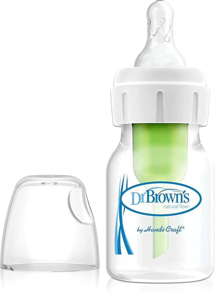 Dr. Brown's Options+ Anti-Kolik-Fläsche, schmal, 60 ml, transparent, Babyflasche + 0 Monate