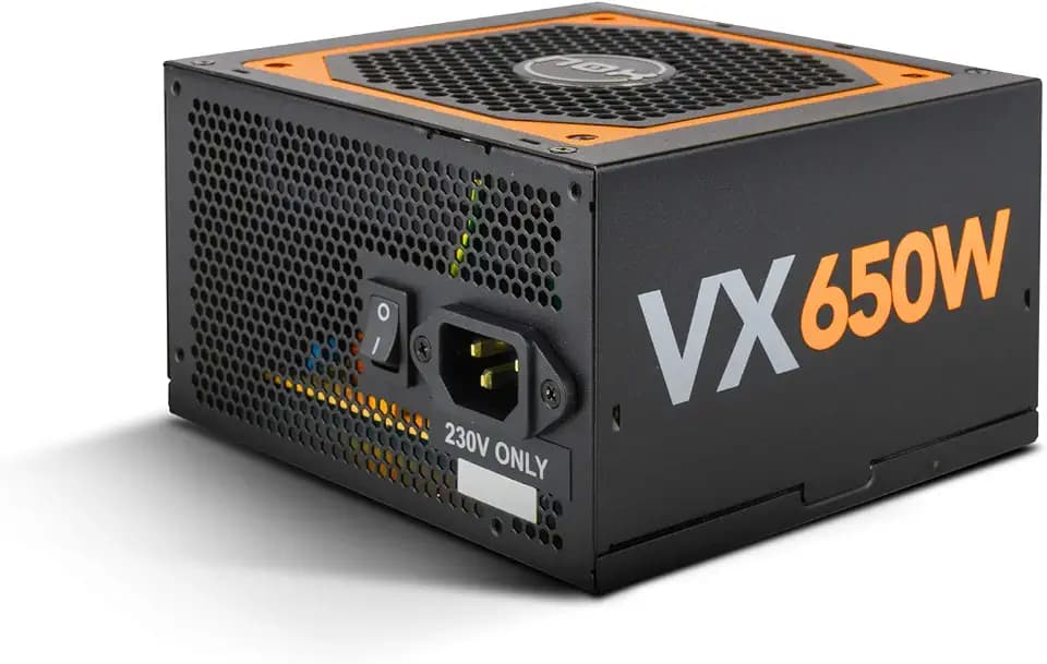 NOX XTREME PRODUCTS Urano VX 650W ATX PC-Netzteil – 80 PLUS Bronze, leiser 120mm Lüfter, flache Kabel, zuverlässige Stromversorgung für Gaming-PCs