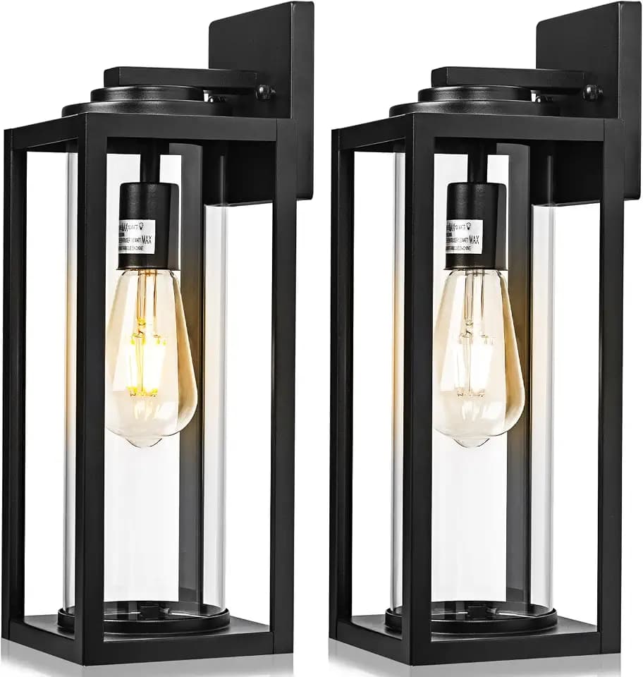 FILIYANO Large Outdoor Wall Lights, 16 Inch,Modern Exterior Fixtures,2 Pack