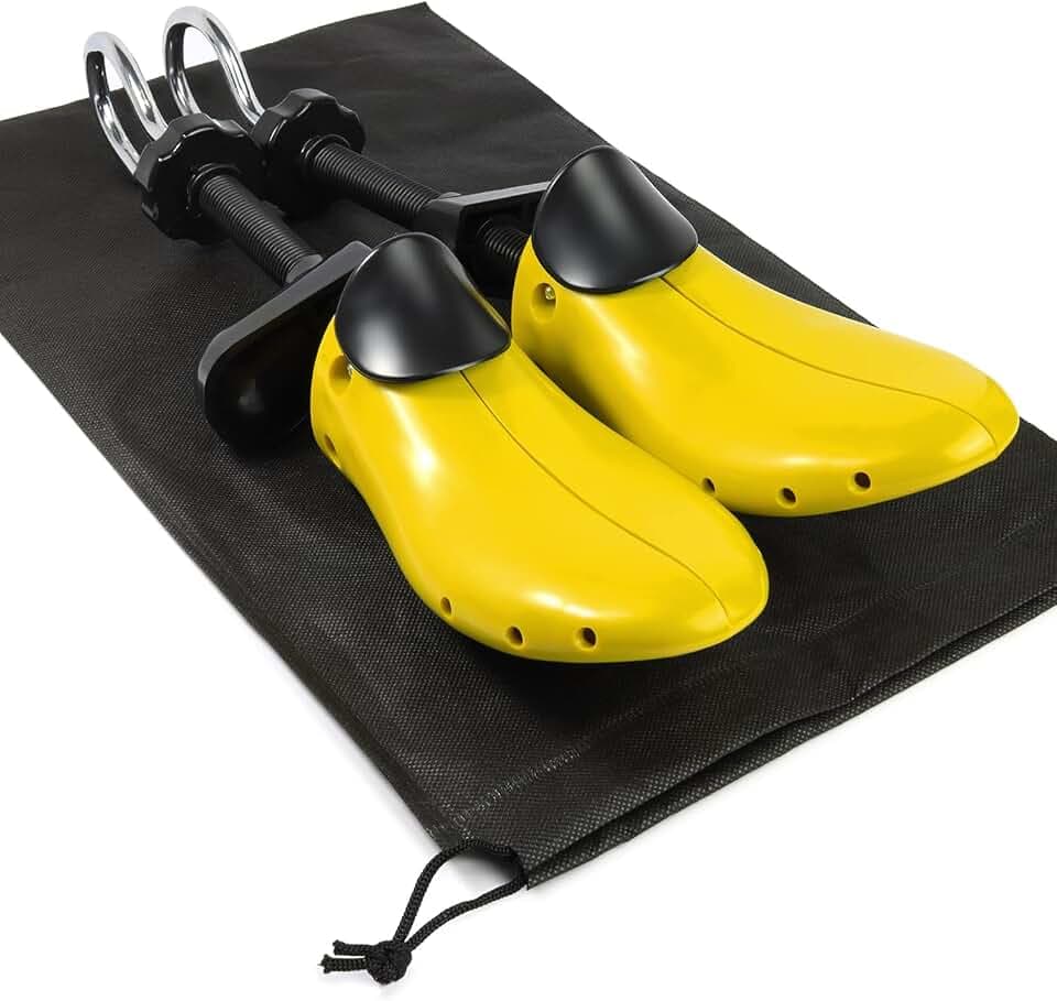 igadgitz home 2-Wege- Schuhspanner, Schuhdehner, Schuhweiter, Schuhstrecker mit Ballenausformung, Höhenpolster und Kordelzugbeutel
