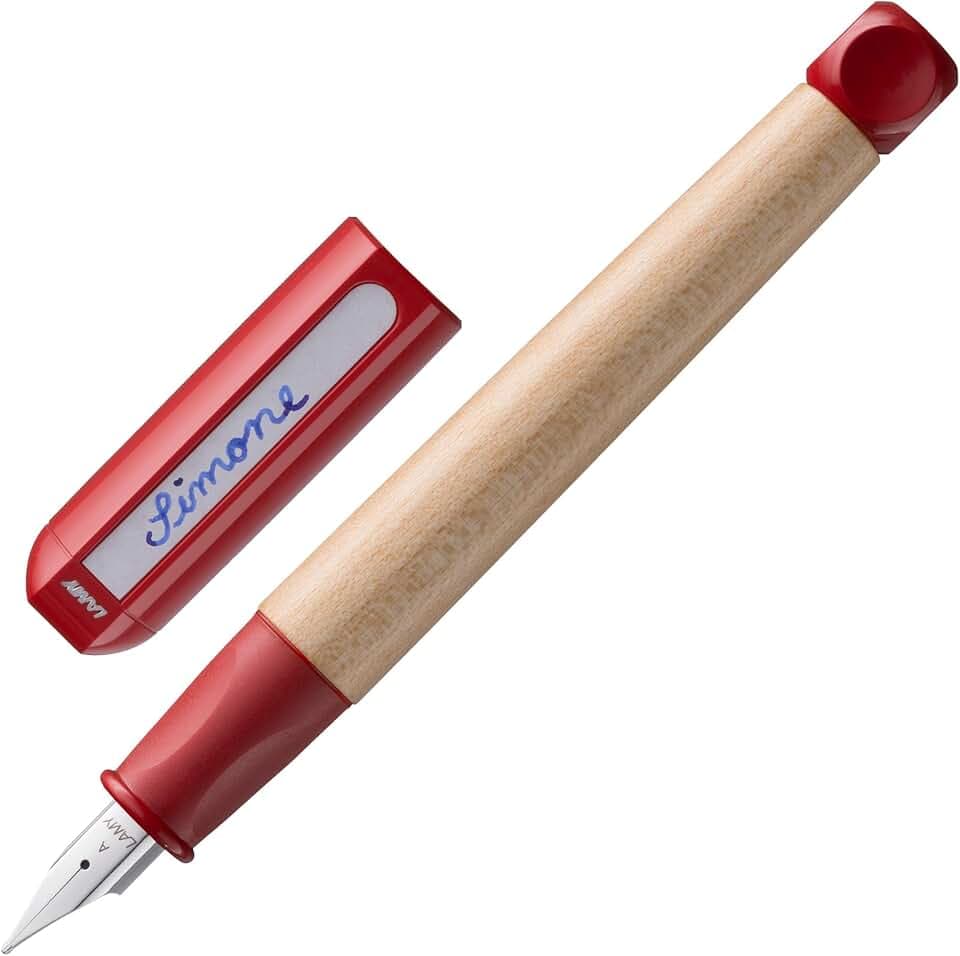 Lamy abc red Füller mit polierter Stahlfeder in Strichbreite A