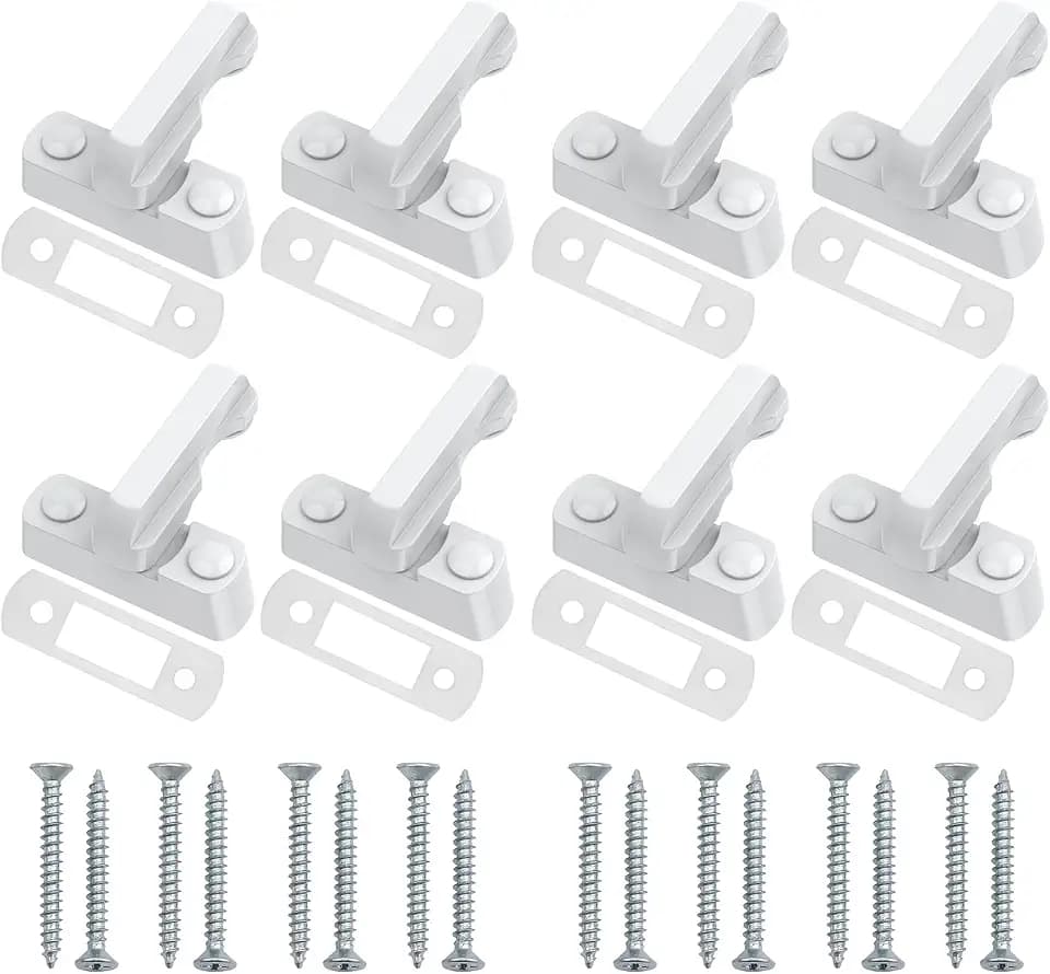 Neoteck 8 Stück Metall Türschloss Fenstersicherung Sicherheitsschlösser für verschiedene PVC/PVC-Türen und -Fenster
