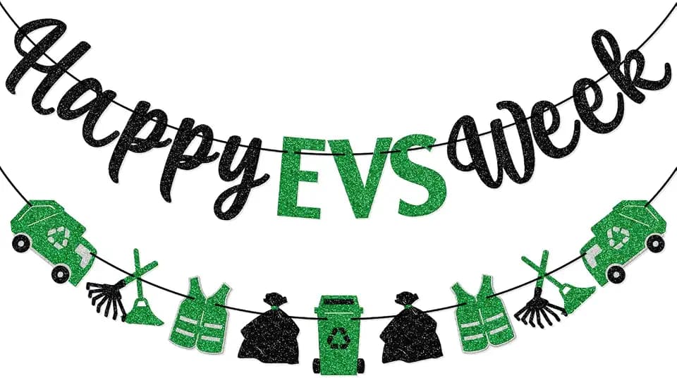 Qttier Happy EVS Week Banner, Pre-strung