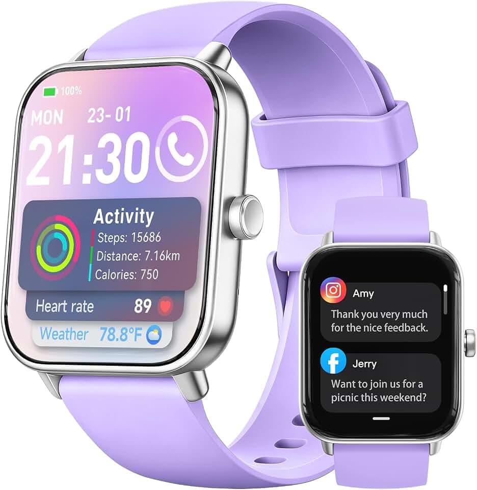 Smart Watch for Women,1.85'' AMOLED Ultra-Clear Screen,Alexa Built-in