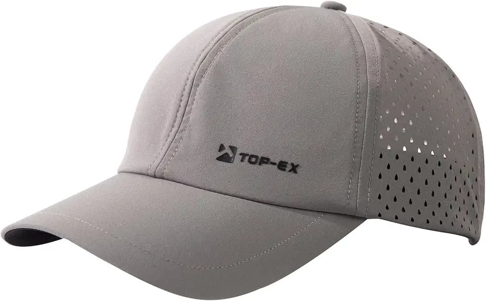 TOP-EX Baseballkappe, Herren, Größe XL, XXL, unstrukturiert, atmungsaktiv, Netzgewebe, schnelltrocknend, wasserdicht, kühlendes Schweißband, Baseballkappe