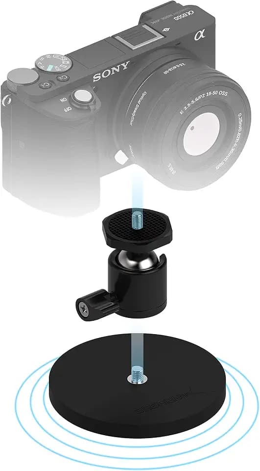 SABRENT Rubber Coated Magnetic Mount for Action Cam/Cameras and Small DSLR (CS-MG88)