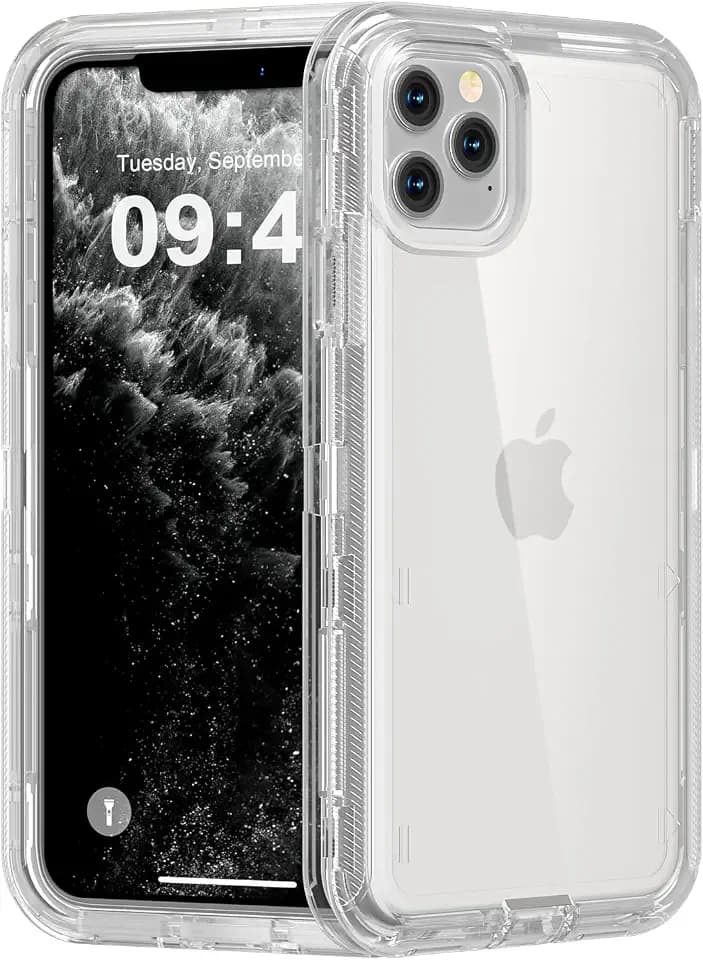 Follaroma for iPhone 11 Pro Max Case, Heavy Duty Protection,Clear
