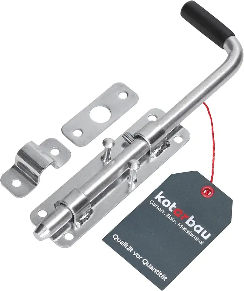 KOTARBAU® Torriegel 220 mm, Bolzenriegel, verzinkter Stahl, Silber