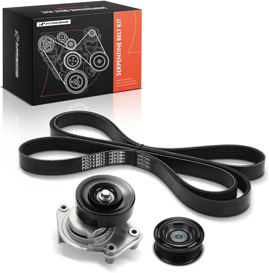 A-Premium Engine Serpentine Belt Drive Kit with Tensioner & Idler Pulley