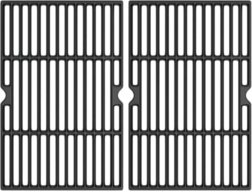 Cooking Grid Grates for Kenmore 4 Burner Grills,Enamel Cast Iron Grate Replacement Parts for Kenmore 146.10016510,146.46365610,146.16142210,146.16198211,2 Pack