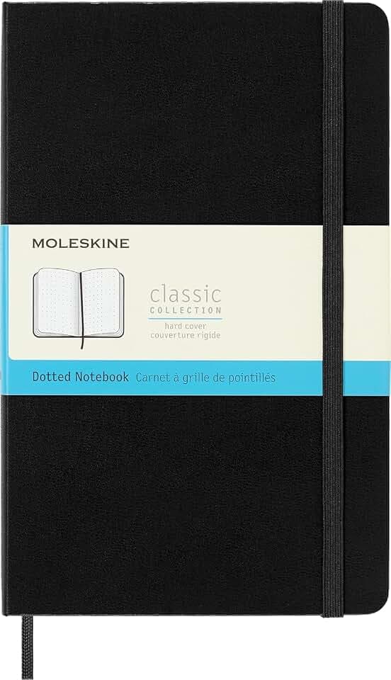 Moleskine Notizbuch, A5, Punktraster, harte Hülle, L, schwarz