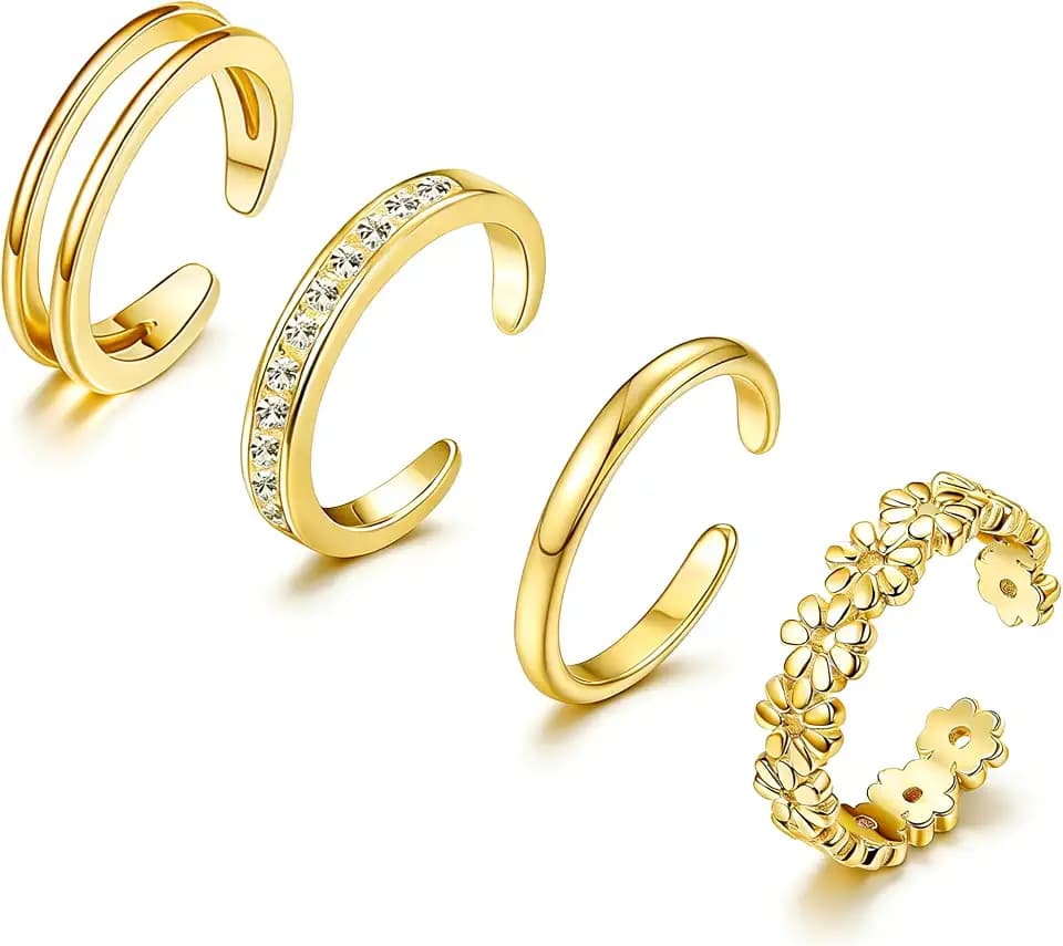 14K Gold Filled Toe Rings for Women