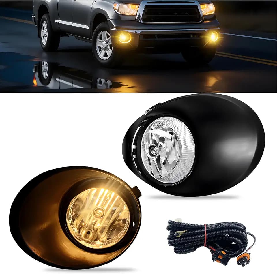 Fog Lights Compatible with 2007-2013 Toyota Tundra Bumper Driving Fog Lamps with Switch and Wiring Harness