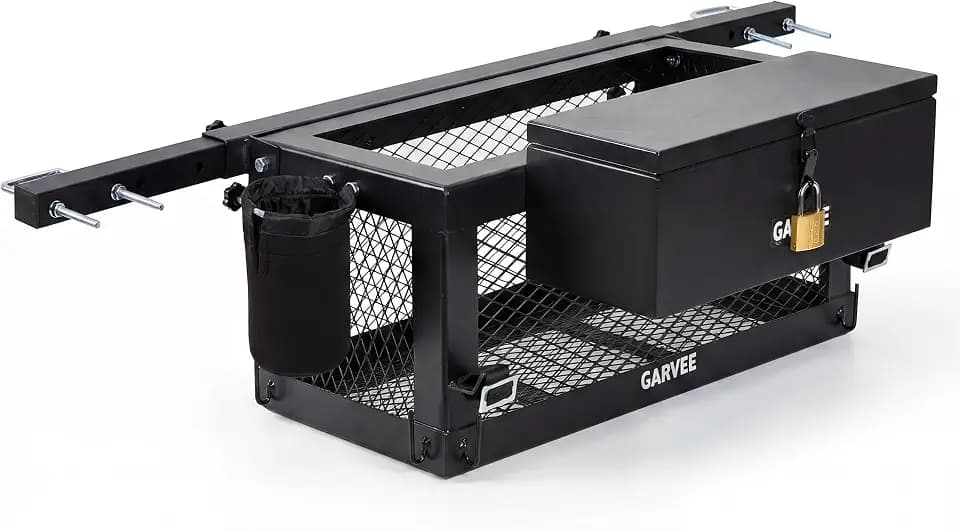 Garvee Heavy Duty Tractor Tool Box, Tractor Basket Toolbox Suitable for Most Tractors, Multi Function Tractor Accessories, 24"x 10"x 10"