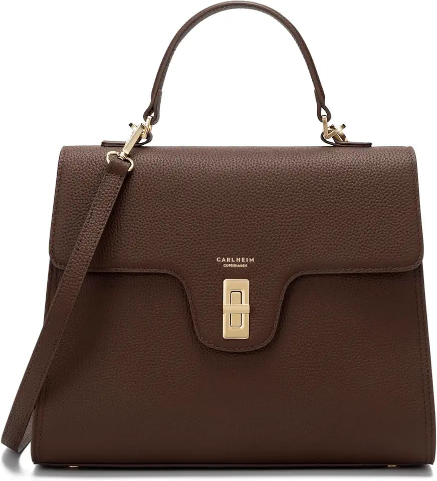 Carlheim, Gotland Genuine Leather collection, Estelle Genuine Leather Handbag (Brown)