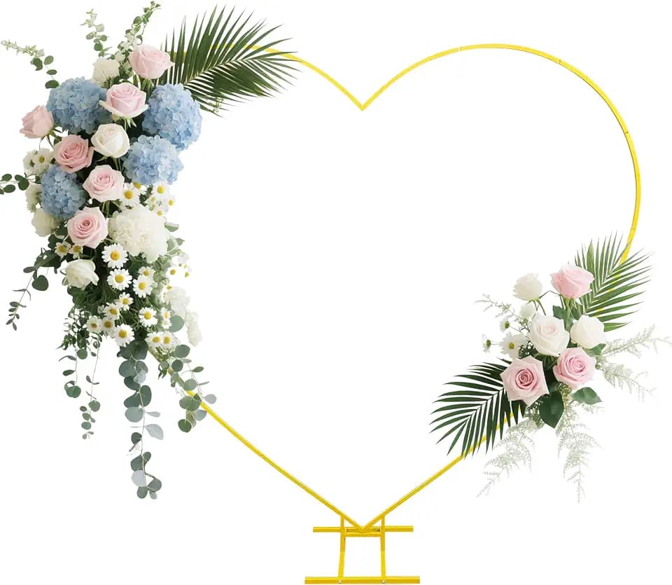 XizlapuHeart Shape Metal Wedding Balloon Arch Stand
