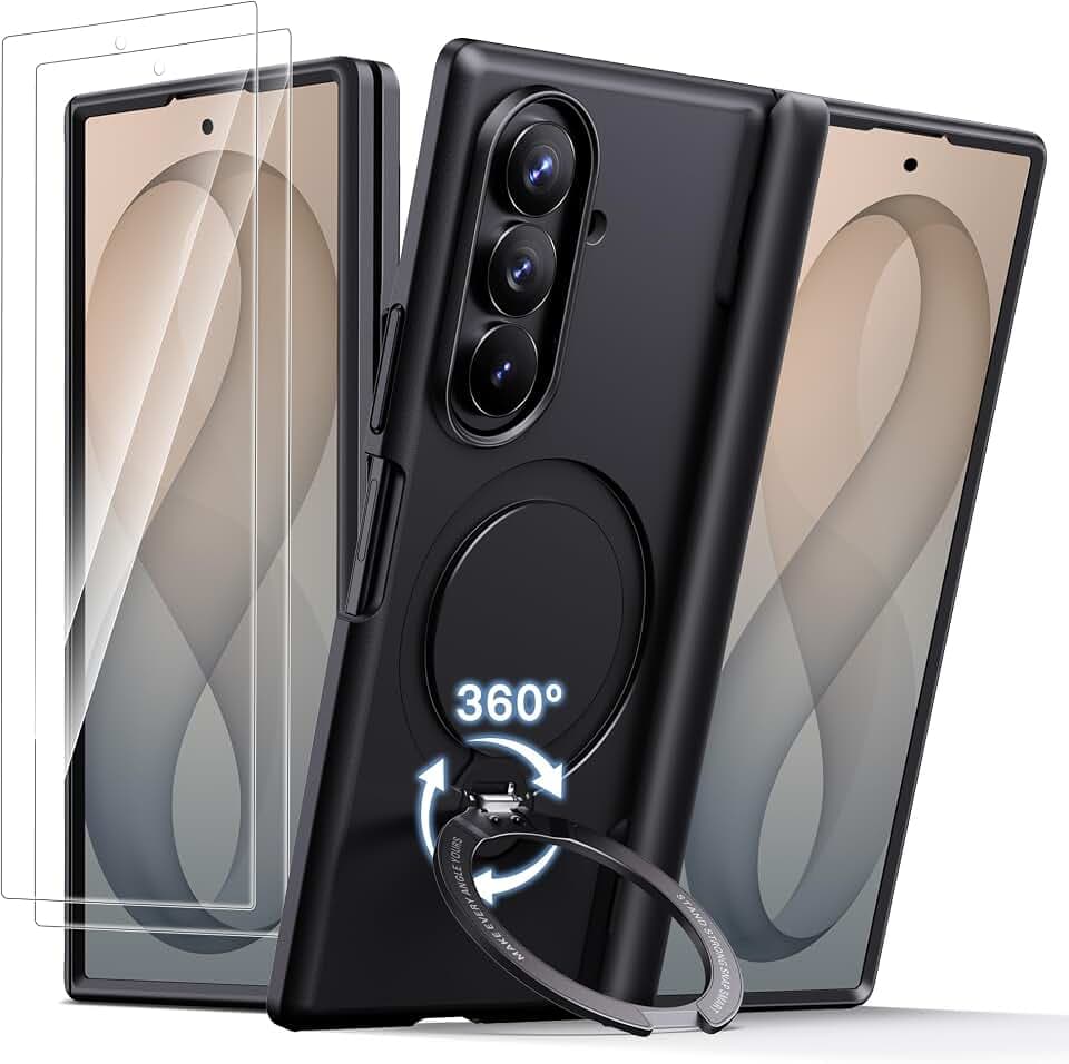MOBOSI for Samsung Galaxy Z Fold 8 Ultra Case, 360 Spin Magnetic Ring Stand