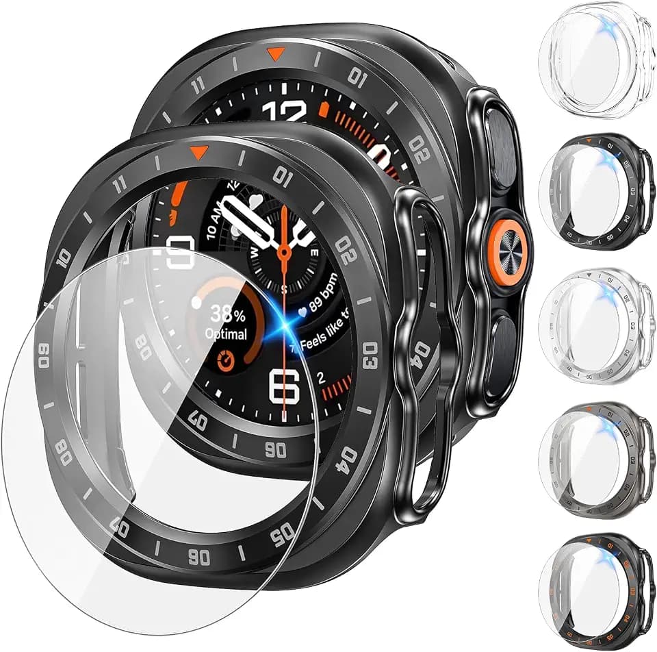 Tensea 5+5PCS for Samsung Galaxy Watch Ultra 2 47mm Screen Protector & Case