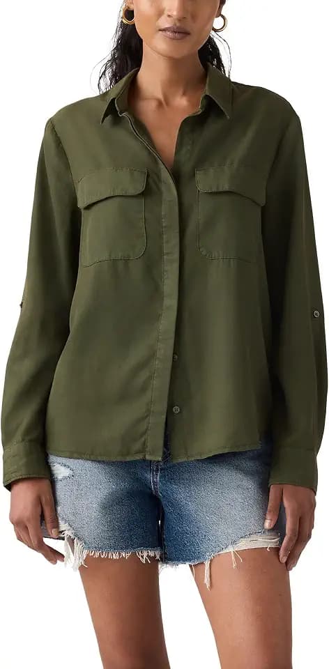 Levi's Damen Elaine Utility Shirt Hemd mit Button-Down-Kragen (1er Pack)