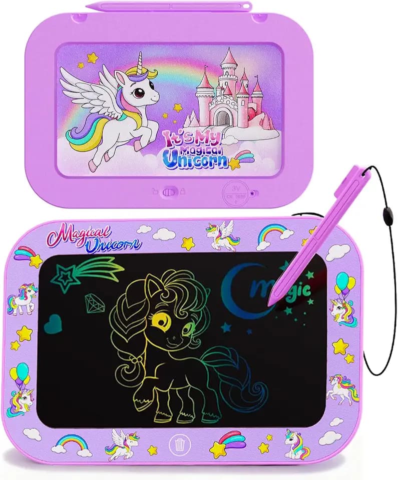 LCD Writing Tablet for Kids,12Inch Colorful Reusable Erasable Electronic Toddler Doodle Board Drawing Tablet Pads,Educational Learning Toys, Gifts for 3 4 5 6 7 8 Year Old Girls Boys (Purple-12IN)