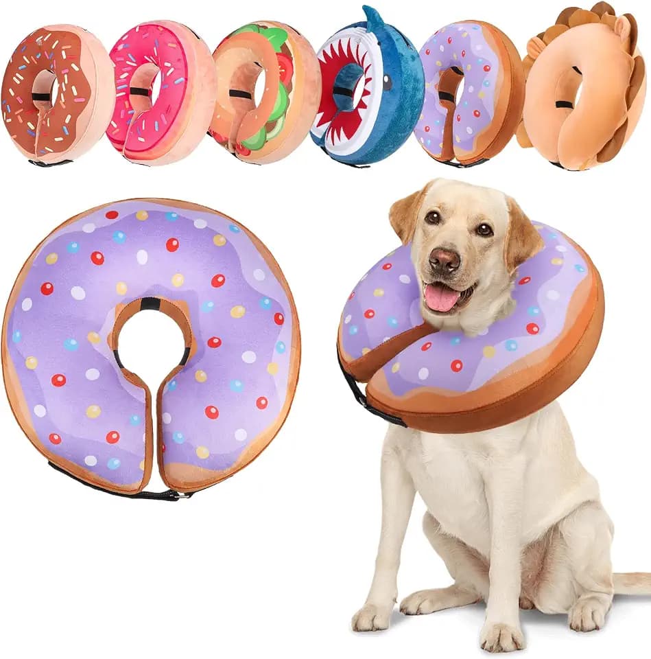 BEAUTYZOO Dog Cone Collar Alternative After Surgery,Pet Neck Donut E‑Collar