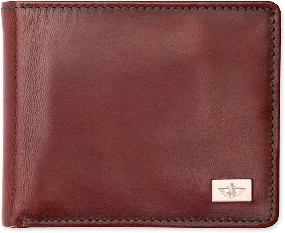 Dockers Men's Bifold Leather Wallet - Thin Slimfold RFID Blocking Security Smart Extra Capacity