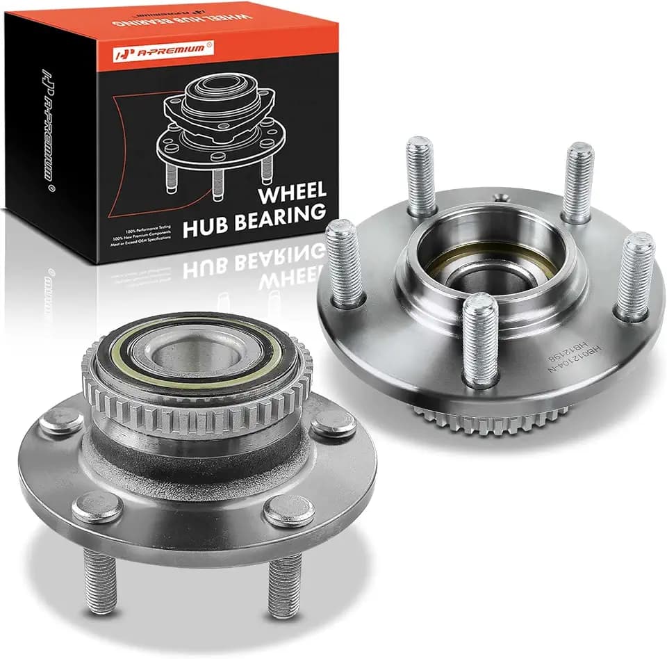 A-Premium 2 x Rear Wheel Bearing and Hub Assembly with ABS Ring & 5-Lug