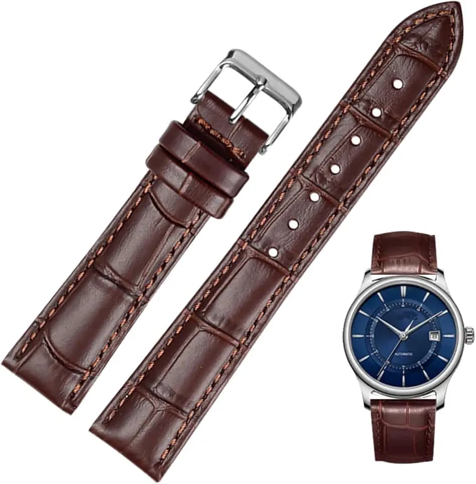 Quick Release Genuine Leather Watch Bands for Men Women 12-24mm