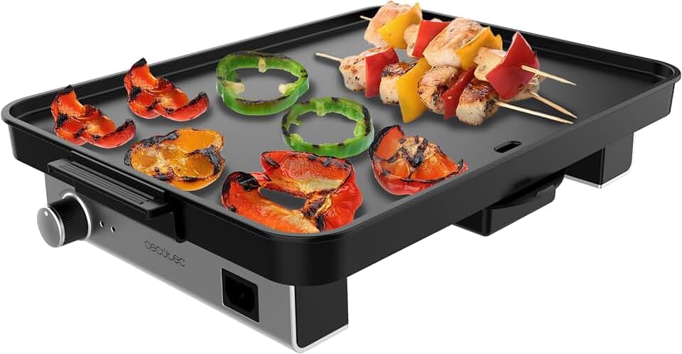 Cecotec Elektrische Grillplatte mit Abnehmbaren Magnetteilen Magnet 1800, 1800W, Aluminium mit Teflonbeschichtung, Antihaft, Spülmaschinenfest, Einstellbarer Thermostat, Große Kochfläche