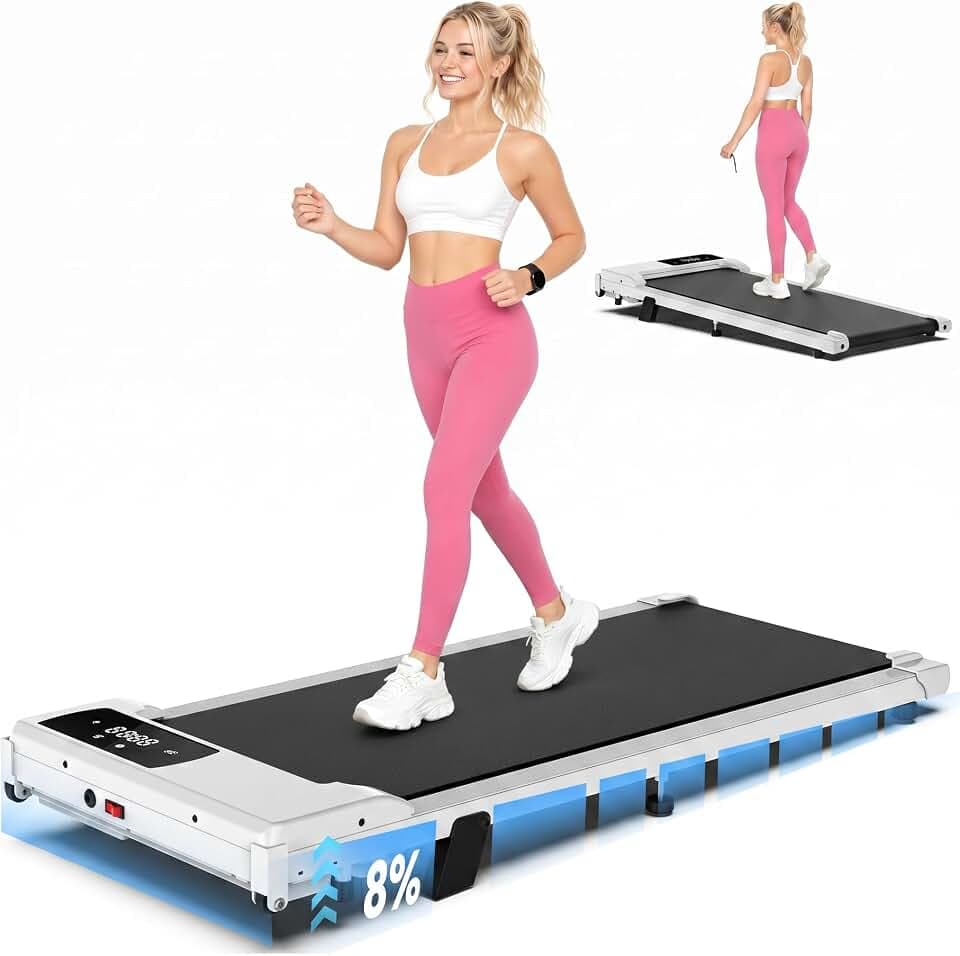 ANCHEER Under Desk Walking Pad Treadmill for Home Office with Incline