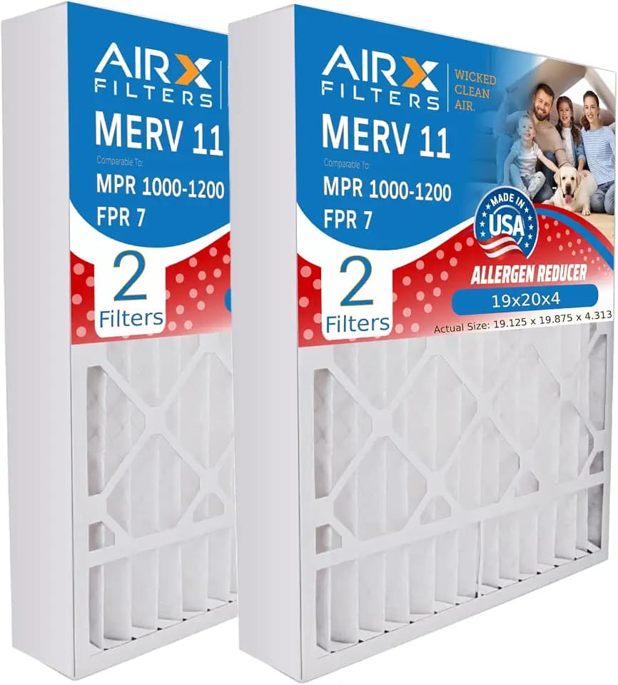 AIRx Filters 19x20x4 Furnace AC Filter MERV 11 Allergy Bryant Carrier 2-Pack