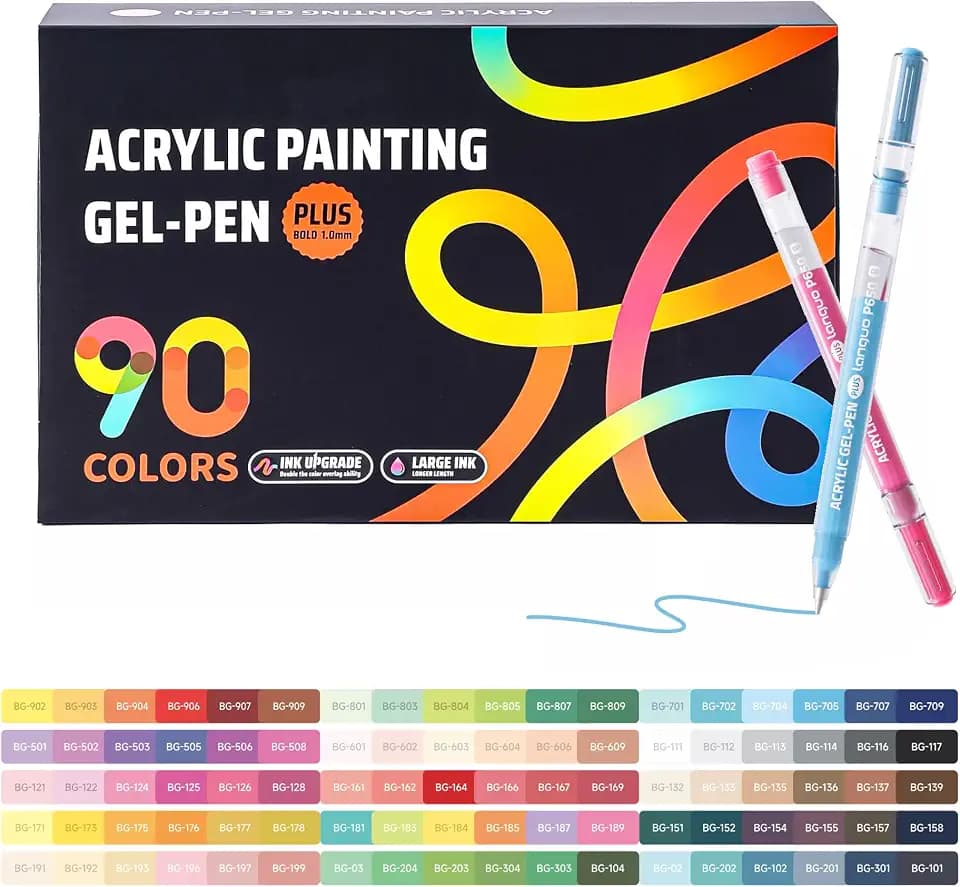 Ddaowanx Colored Acrylic Gel Pens Set,1mm Medium Point Smooth Writing