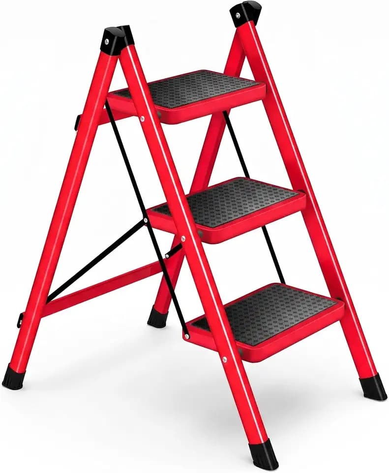 330LBS 3-Step Aluminum Folding Ladder