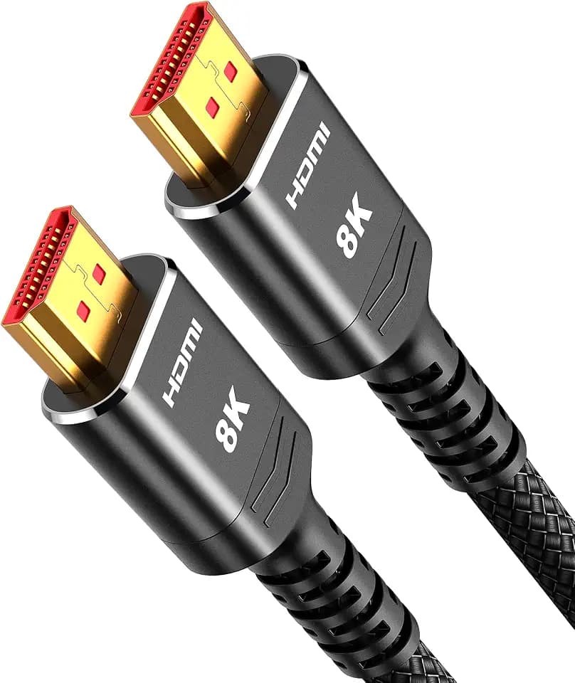 Highwings HDMI 2.1 Kabel 3meter Zertifiziertes, 10K 8K HDMI Kabel 48Gbps Ultra Highspeed 8K 60Hz 4K 120Hz 7680P eARC HDCP 2.2&2.3 DTS:X Dynamische HDR Kompatibel mit Soundbar HDTV Monitor