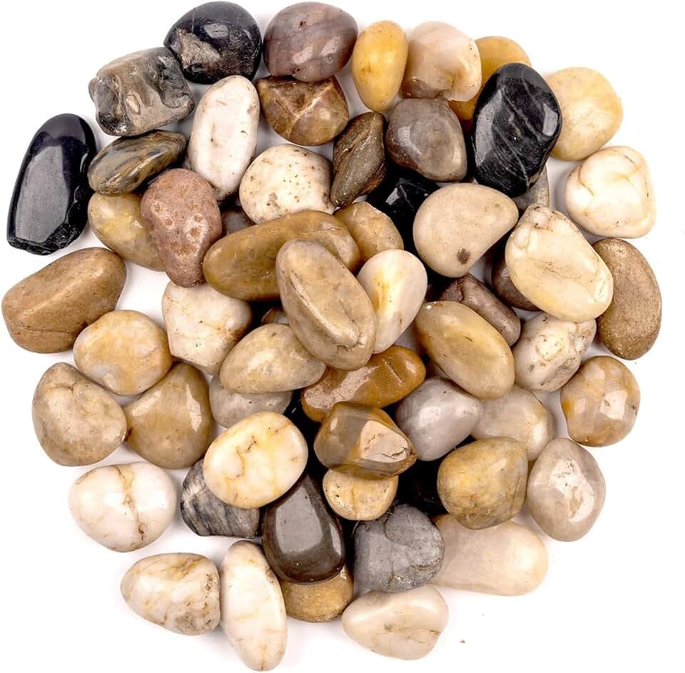 flusskiesel,ziersteine,polierte kieselsteine,steine deko,für steine zum basteln,vasen dekosteine,ziersteine garten,Landschaftsbau etc.（ca 0.95kg-8-16mm)