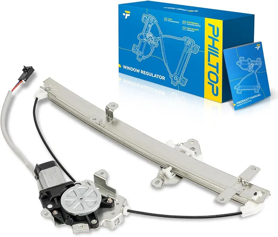 PHILTOP Front Right Power Window Regulator w/Motor for Frontier 1998-2004