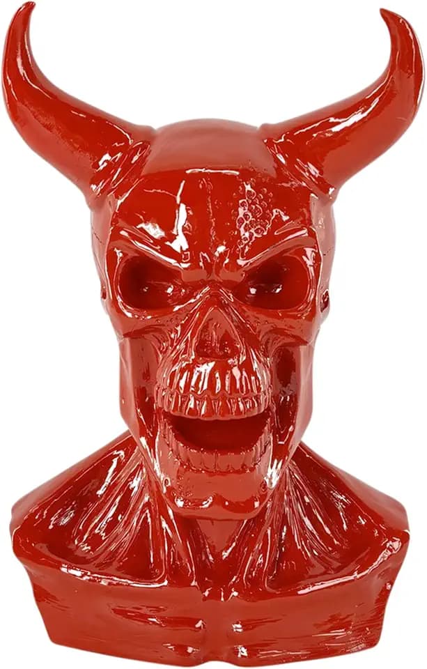 Chaks - Teufel Büste aus Kunstharz, Halloween Dekoration