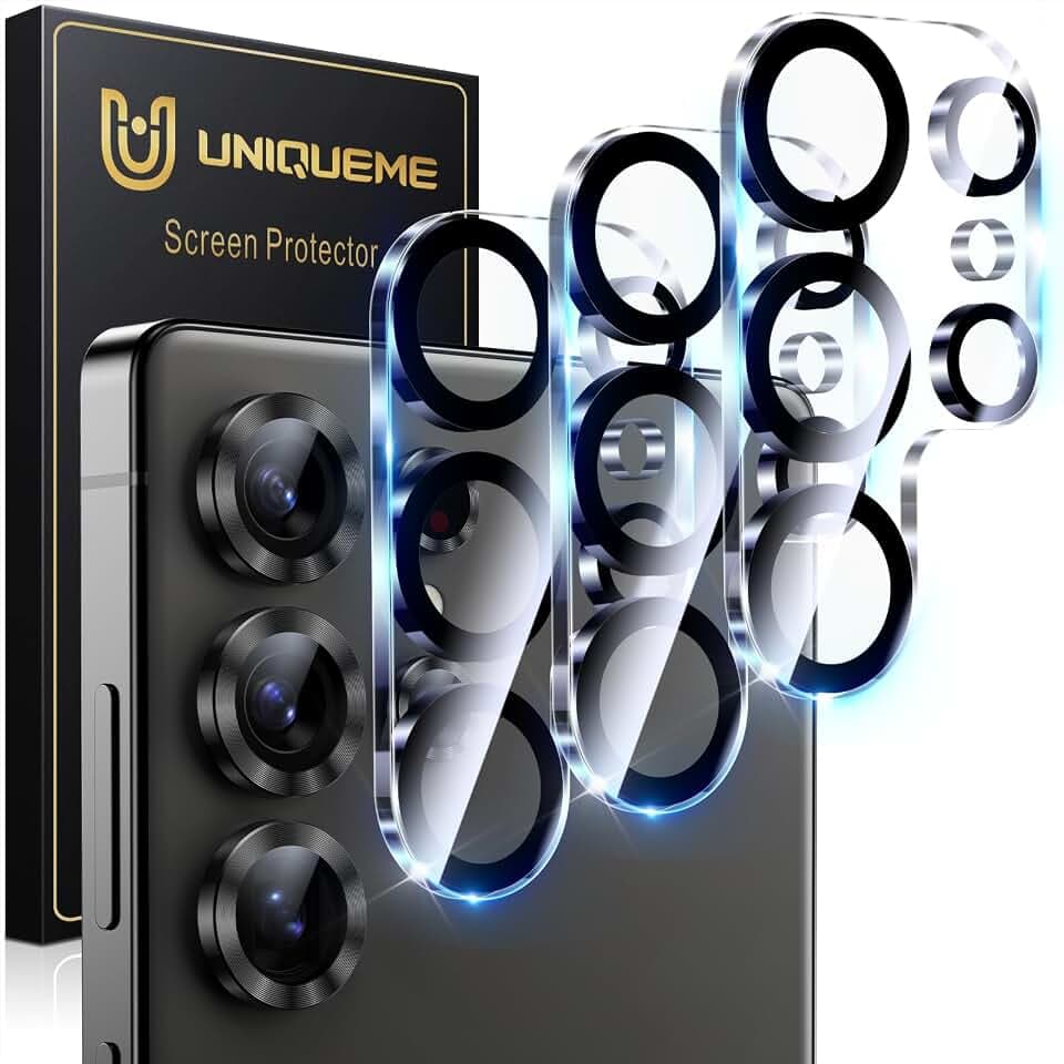 UniqueMe für Samsung Galaxy S25 Ultra Kameraschutz - 3 Stück Transparent